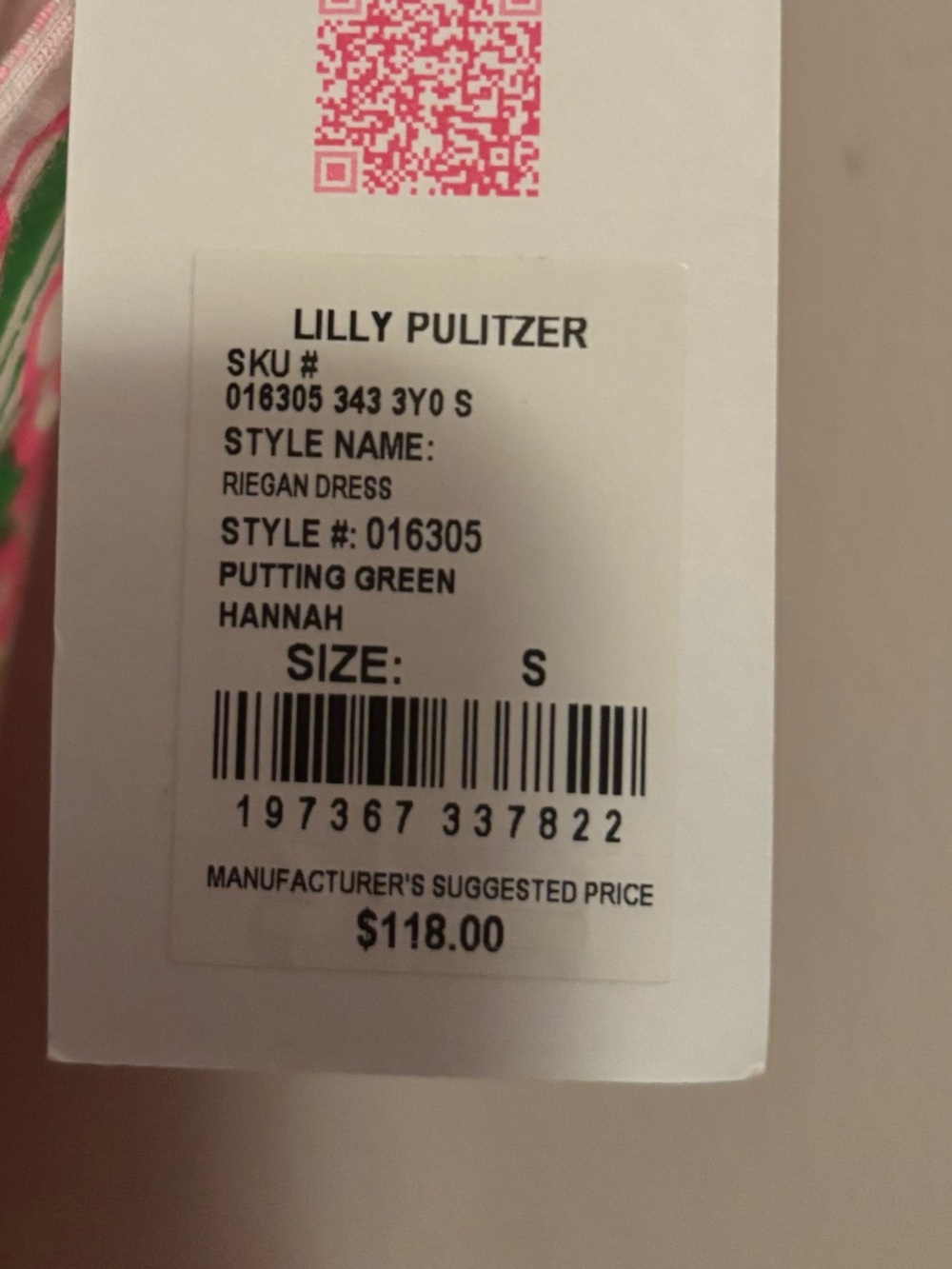 Lilly Pulitzer Pink & Green Floral Sleeveless Riegan Dress - Picture 5 of 5